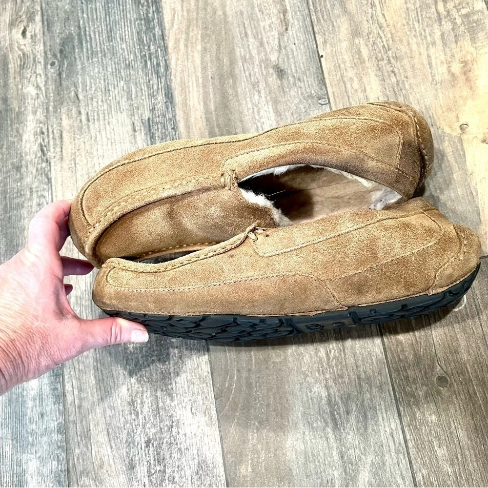UGG Ascot Mens Slipper moccasin Loafers Slip On Casual Suede 1101110 Size 10